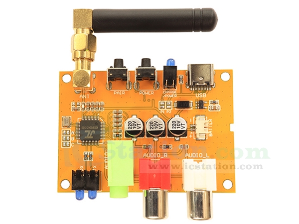 Bluetooth 5.3 GFSK Stereo Wireless Audio Transceiver Module with Antenna