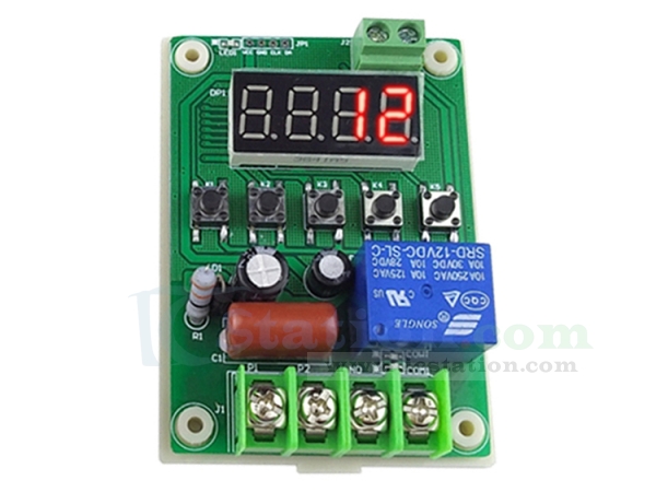 DC 12V Timer Countdown Module, 10A Relay Delay Module Programmable ...