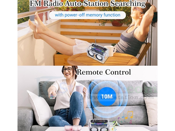 DIY Bluetooth Compatible Speaker Kit with FM Radio, Recording, and LED ...