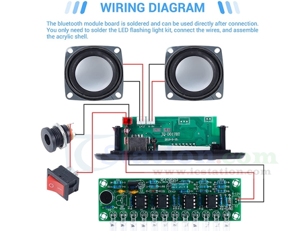 DIY Kit FM Radio Bluetooth Amplifier Circuit Diagram