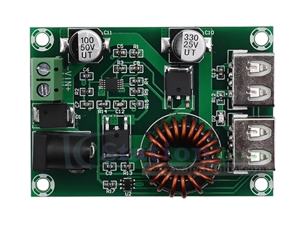 Dual USB Step Down Power Supply Module | 5V 3A Buck Voltage Converter
