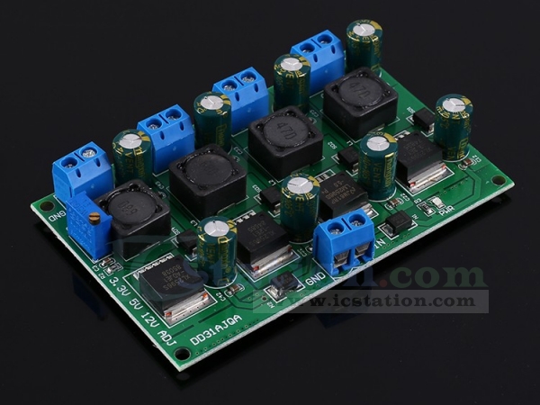 Breadboard Buck Converter (12Vin to 5Vout @ 3A) 