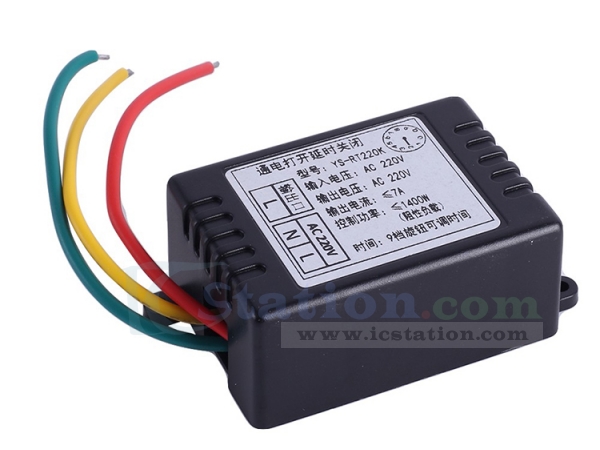 AC Power-ON Delay Relay Module - 110V 220V 180 Minutes Adjustable Timer