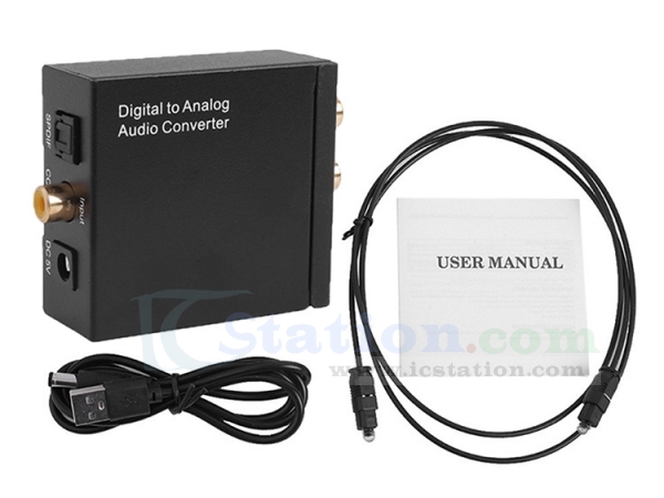 96KHz Digital to Analog Audio Converter with Optical &Coaxial Cable