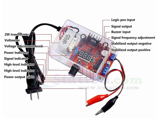 LM317 Digital Display Adjustable Regulated Power Supply Board Module DIY Kits CA 