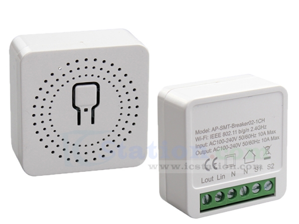 Mini Remote Control Outlet Plug Adapter Wireless Light Switch 10A