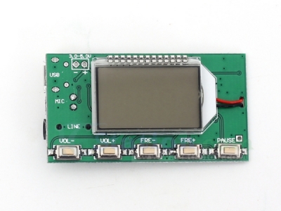 PLL 76.0-108.0MHZ FM Stereo Transmitter Module USB PC Digital Audio Broadcast Wireless Microphone Audio Module LCD Display