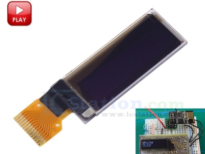 0.91 Inch 0.91" IIC White OLED LCD Display Breakout Board Module 128X32 SSD1306 14 Pins 3.3V for Arduino