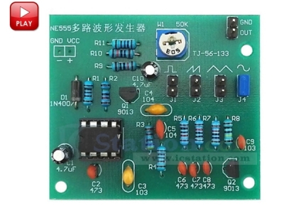 NE555 Multi Waveform Signal Generator DIY Kits Square Triangle Sine Sawtooth Wave Soldering Projects