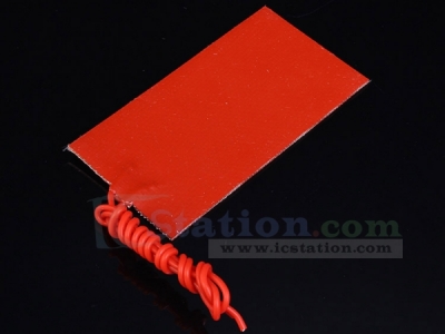 15W 12V Silicone Rubber Film Heating Plate, Constant Temperature Electric Heating Panel 50x100mm