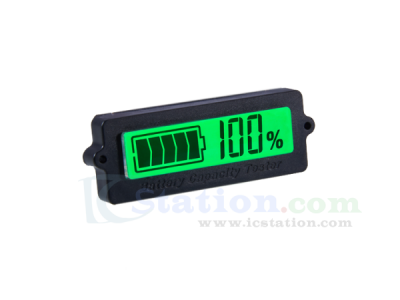 12V Lead-Acid Battery LY6N Recessed Battery Capacity Indicator Tester Voltmeter Green Light