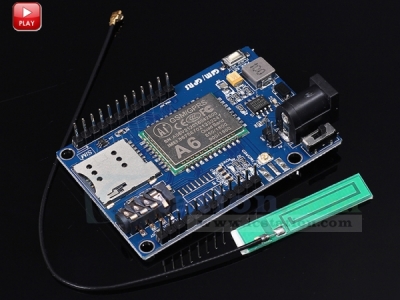 A6 GSM GPRS Module IPEX Interface Module Shield DC 5-9V Input for Arduino STM32 51 MCU SCM Microcontroller with Antenna