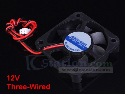 12V Double-Wired A Type Interface Silent Cooling Fan 50x10mm For Laptop PC