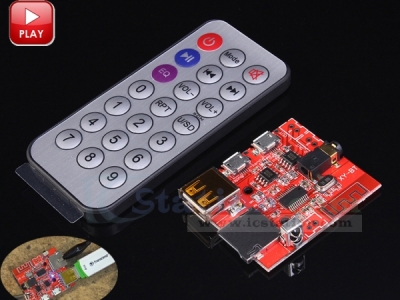2X3W MP3 USB Audio Receiver Amplifier Board Module 90dB Support U Disk TF Card MP3 WAV Lossless Decoder IR Remote Control