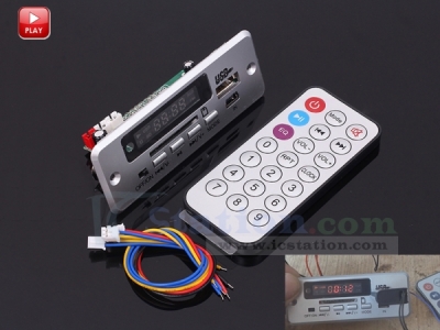 DC 3.7-5V Audio Receiver USB SD TF Card MP3 Decoder Board Wireless Audio Player Module FM Radio Module Speaker Power Amplifier