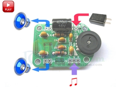 Mini AKE-1 PAM8403 Power Amplifier Speaker DIY Kit Board Audio Module DC 4.5-5V 42x31mm Electronic Kits