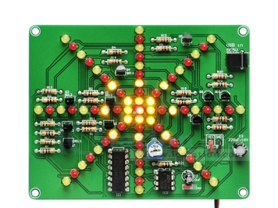 Red Yellow LED Flashing Light Electronic Kits Soldering Practice Board for Students School Soldering Practice