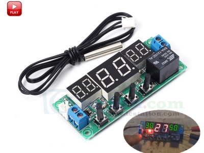 DC 12V Digital Temperature Controller Module Switch Temp Control Board -9~99 Celsius with Waterproof NTC Sensor Probe