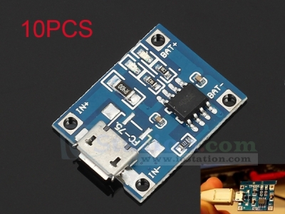 10PCS TP4056 1A Li-ion Lithium Battery Charging Module Charging Board Charger with Micro USB