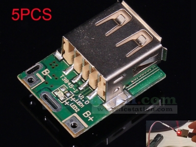 5pcs 5V Step Up Boost Converter Power Supply Module Lithium Charging Protection Board Module for DIY Charger