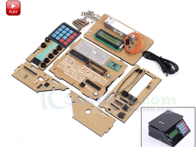 DIY Kits Electronic Scales 10kg 1g Pressure Sensor Price Scale USB Electronic Clock Module Kit with Black Shell