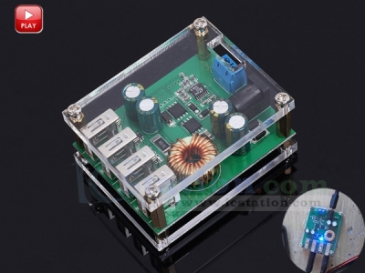 DC-DC Step Down Module 4 USB Interface 5A Buck Converter Power Supply Module DC 9V/12V/24V/36V/48V/60V to DC 5V