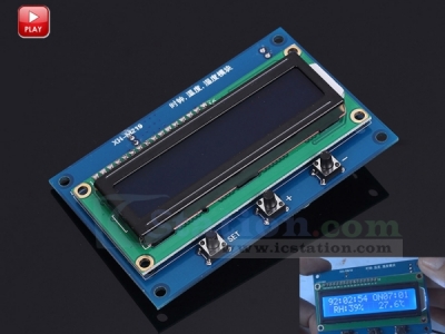 XH-M219 Clock Temperature Humidity Sensor Module LCD1602 Display Module