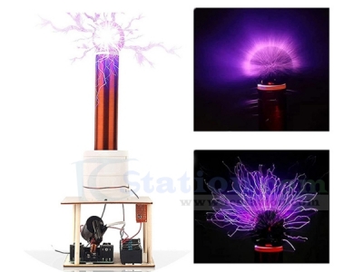 Tesla Coil DIY Kit, Touchable Plasma Ball Spark Gap Arc Generator for Physics Teaching Science Experiment, Toy Gifts for Birthday Xmas Holiday