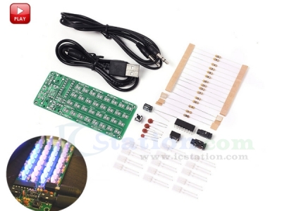 ASD-84 Audio Spectrum Display 8x4 DIY Kit Music Level Indicator Voice Spectrum Lights Learning Kits DIY Spectrum Analyzer