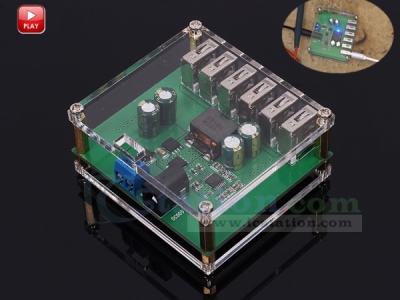 DC-DC Step Down Module 6 USB Interface 8A Buck Converter Power Supply Module DC 9V/12V/24V/36V to DC 5V