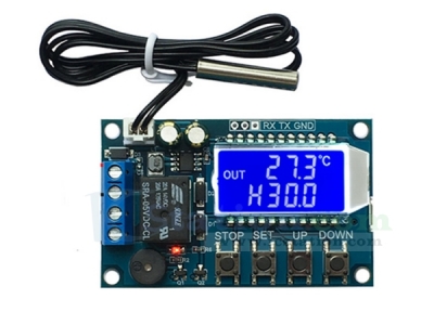 Digital Temperature Controller Switch Module Micro Digital Thermostat Board LCD Display with NTC Waterproof Sensor Probe