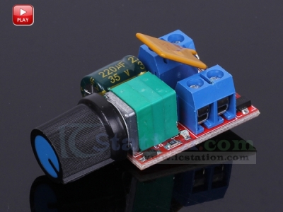 Mini DC 5A Motor PWM Speed Controller Module 6V-30V Speed Control Switch LED Dimmer