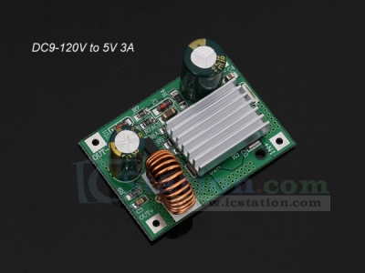 DC Step Down Module Power Supply Buck Converter Non-isolated Stabilizer 9V 12V 24V 36V 48V 72V 120V to 5V 3A