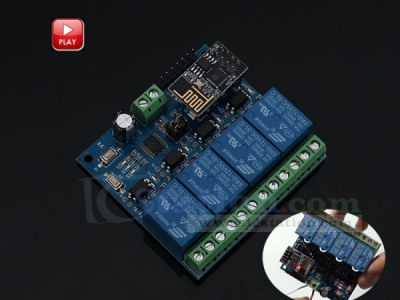 DC 12V ESP8266 WIFI 4-Channel Relay Module Remote Control Switch Wireless Transmitter For Smart Home
