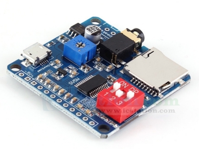 MP3 Music Player Voice Playback Amplifier Module 5W SD/TF Card Integrated UART I/O Trigger Class D