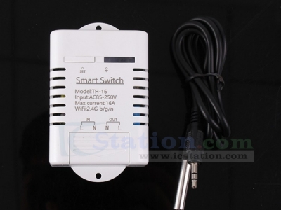 AC 85V-250V DS18B20 Temperature Monitor IoT 16A Wireless WIFI Intelligent Control Switch