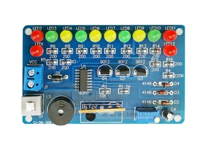 DIY Kit Music Circuit LED Flashing Module Electronic Components Soldering Practice Kits