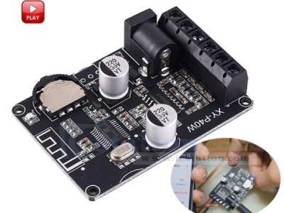 XY-P40W Stereo Bluetooth-compatible Power Amplifier Board 20W 30W 40W 5V 12V 24V Dual Channel Audio Module