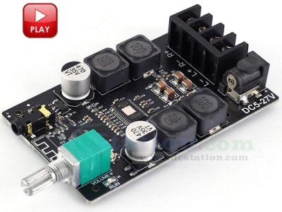 50W+50W HIFI Bluetooth-compatible Audio Stereo Module BLE5.0 TPA3116 AUX Digital Amplifier Module ZK-502C DC5-27V