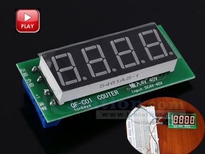 DC 5V 12V 36V Trigger Counter Module Accumulator 0.56inch 4-Bit Red Digital Tube Display