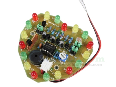 DIY Light-control Kits Electronic Heart Shape LED Light for Birthday Gift