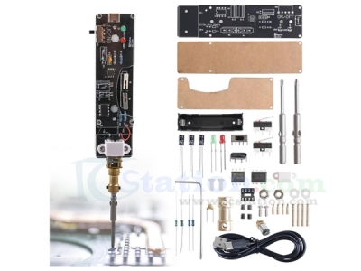 Rechargeable Electric Screwdriver Soldering Practice Kit with 2 Drills, Portable DIY Repair Tool Electronics Kit for Home Lab Use