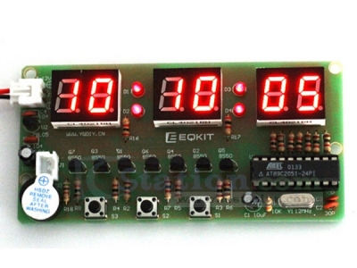 DIY 6 Bits C51 Digital Electronic Clock Red LED AT89C2051 Chip DIY Soldering Practice Learning Kits