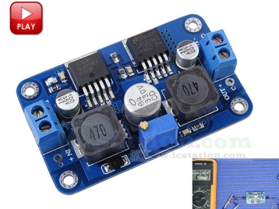 ICStation DC to DC Auto Converter Step Up and Down Boost Converter/Buck Converter Module DC 3.5V-28V to DC 1.25V-26V