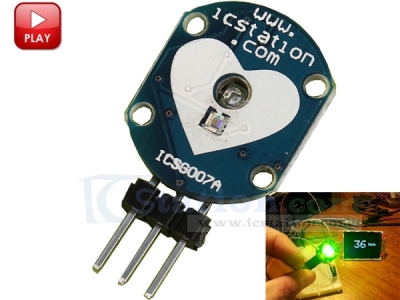 ICStation Heartbeat Sensor Pulse Sensor Heart Rate Sensor Module for Arduino