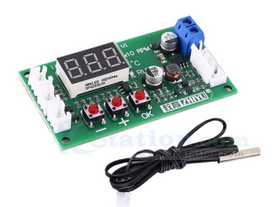 DC 12V 24V 48V PWM 4-Wire Fan Temperature Controller Speed Governor Display Module for PC Fan/Alarm