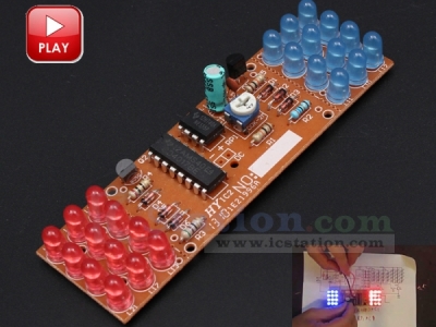 Red Blue Dual Colors Strobe Flashing Light DIY Kits for Soldering Practice Learning