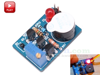 ICStation Electronic Temperature Control DIY Kit Sound Light Alarm Suite DC 3-5V