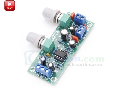 NE5532 Bass Subwoofer Preamp Board Adjustable Low Pass Filter Board Pre-AMP Amplifier Module DC 10-24V Power Supply Board