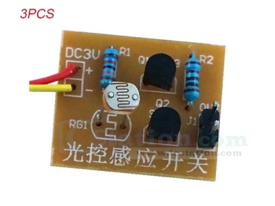 3 Sets of DIY Kit Light Control Sensor Switch Module  DIY Electronic Soldering Trainning Boards